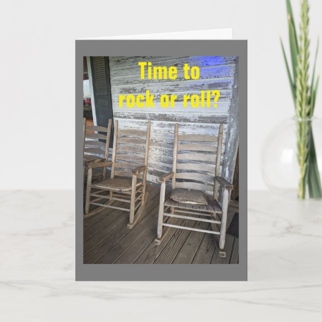 ZEIT ZUM "ROCK ODER ROLLEN" AM GEBURTSTAG! KARTE (Vorderseite)