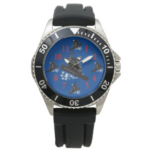 Zeit zum Schlitten - Schneemobil Armbanduhr