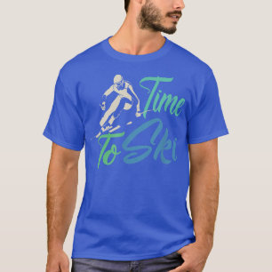 Zeit zum Skifahren Snow-Zubehör Kunst T-Shirt