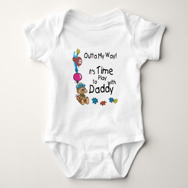 Zeit zum Spielen mit Daddy2 Baby Strampler (Vorderseite)