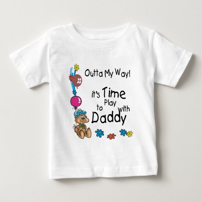 Zeit zum Spielen mit Daddy2 Baby T-shirt (Vorderseite)