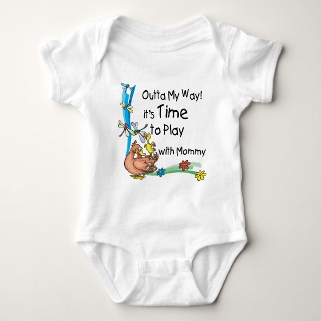 Zeit zum Spielen mit Mommy Baby Strampler (Vorderseite)