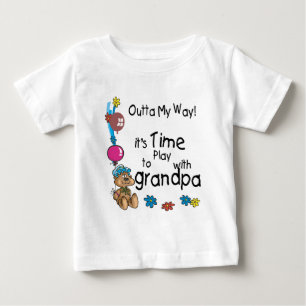 Zeit zum Spielen mit Opa Baby T-shirt