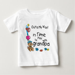 Zeit zum Spielen mit Opa Baby T-shirt
