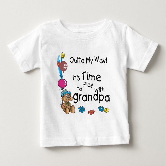 Zeit zum Spielen mit Opa Baby T-shirt (Vorderseite)