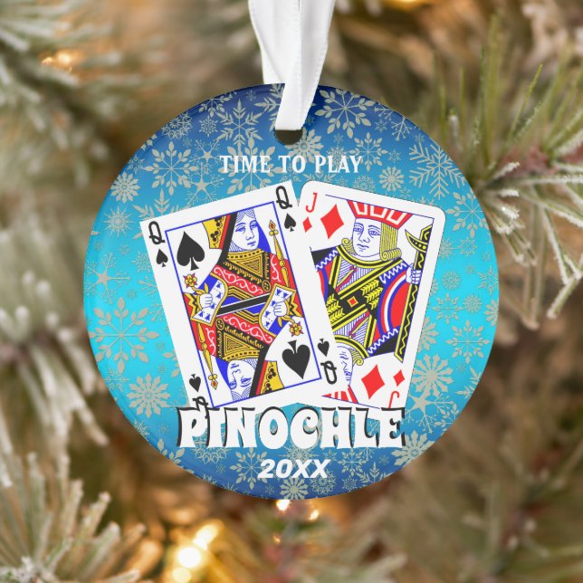 Zeit zum Spielen Pinochle Weihnachtsschmuck Ornament (Baum)