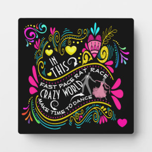 Zeit zum Tanzen sparen Fotoplatte