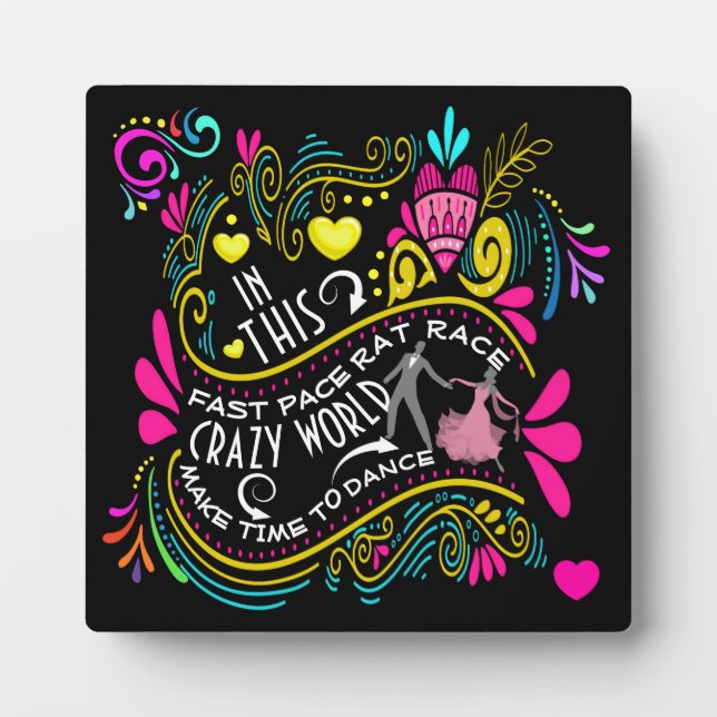 Zeit zum Tanzen sparen Fotoplatte (Vorderseite)