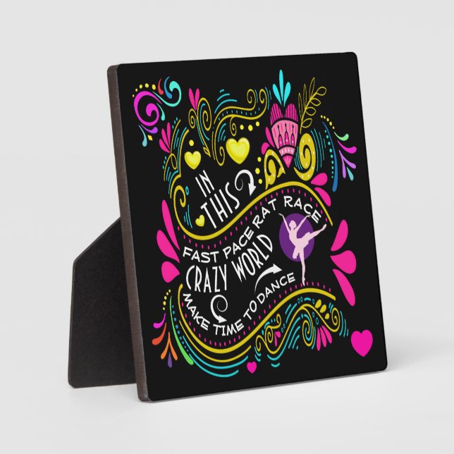 Zeit zum Tanzen sparen Fotoplatte (Vorderseite)