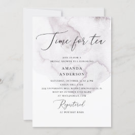 Zeit zum Tee. Lila Brautparty Einladung