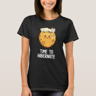 Zeit zum Winterschlaf  Ziege Mond Schlafend Winter T-Shirt