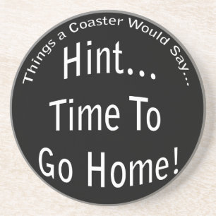 Zeit zum Zuhause-Dunklen Untersetzer