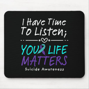 Zeit zum Zuhören Lebenswichtige Präventionsgestalt Mousepad