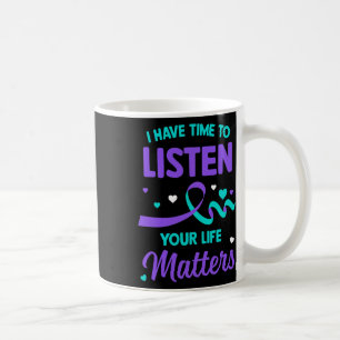 Zeit zum Zuhören Psychische Gesundheit Suizidbewus Kaffeetasse