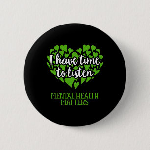 Zeit zum Zuhören Psychische Gesundheitsaufklärung Button