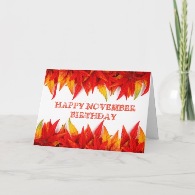 ZEIT ZUR "FEIERKARTE NOVEMBER BIRTHDAY" KARTE (Vorderseite)