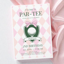 Zeit zur Par-Tee Pink Girls Golf 2. Geburtstagsfei