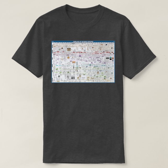 Zeitachse der Wissenschaftsgeschichte T-Shirt (Design vorne)