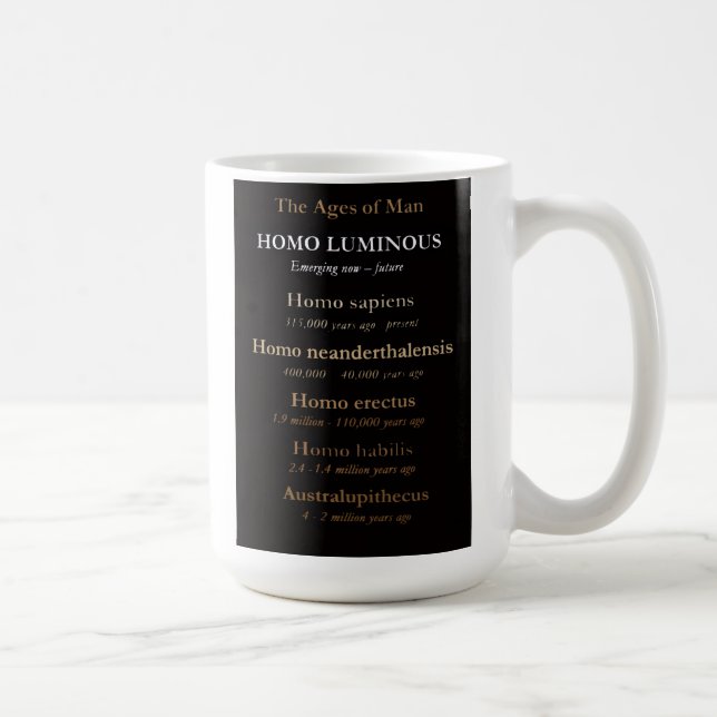 Zeitalter des Menschen Becher 11 Oz oder 15 Oz Kaffeetasse (Rechts)