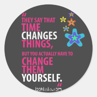 Zeitänderungen Runder Aufkleber
