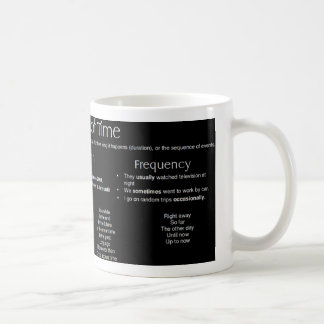 Zeitanzeigen - Phrasen Kaffeetasse