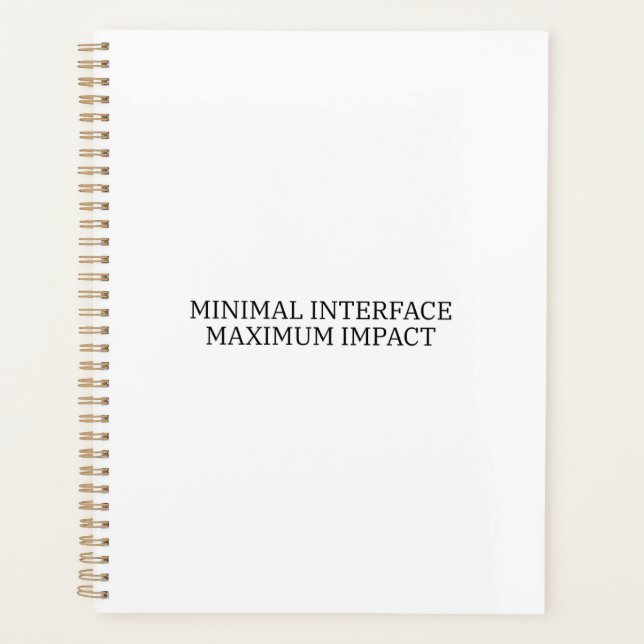 Zeitarchitektur | Minimale operative Schnittstelle Planer (Vorderseite)