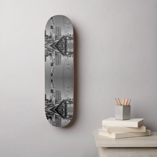 Zeitbiegendes Retro-World-Skateboard Skateboard (Wandkunst)