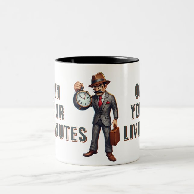 Zeitboss Zweifarbige Tasse (Mittel)
