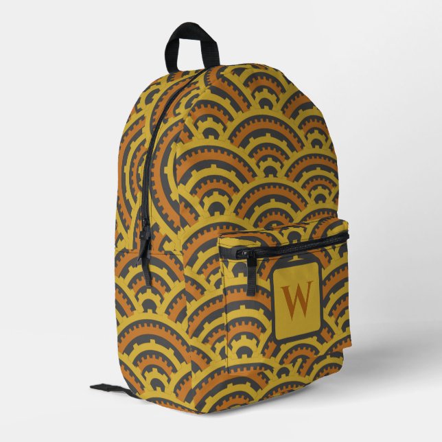 Zeitdiagramme Bedruckter Rucksack (Rückseitige Ecke links)