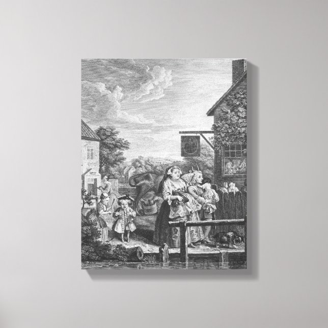 Zeiten des Tages, Abend, 1738 Leinwanddruck (Vorderseite)