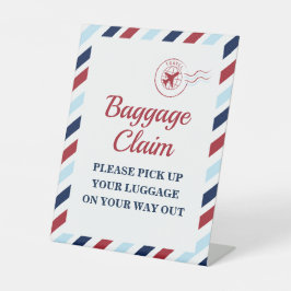 Zeitfliegen Flugzeug Geburtsdatum Gepäckausweis Sockelschild