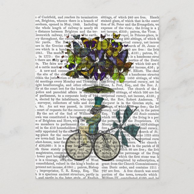 Zeitfliegen-Rabbit Postkarte (Vorderseite)