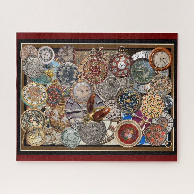 Zeitfliegen und Uhrenpuzzle Puzzle (Horizontal)