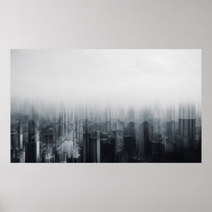 ZEITFOTOGRAFIE DES STADTGEBÄUDE POSTER