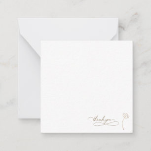 Zeitgemäße Elegante Hochzeits-Dankeskarte II Mitteilungskarte