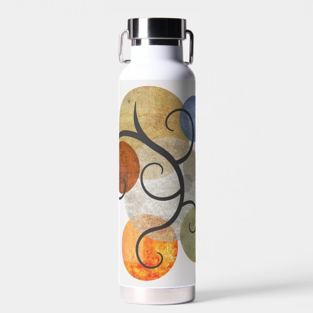 Zeitgemäße Gemusterte Kreise Trinkflasche (Vorne)