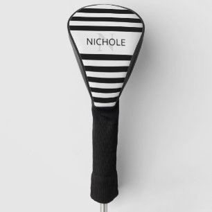 Zeitgemäße Imitate Silver Ombre Stripes & Black Golf Headcover