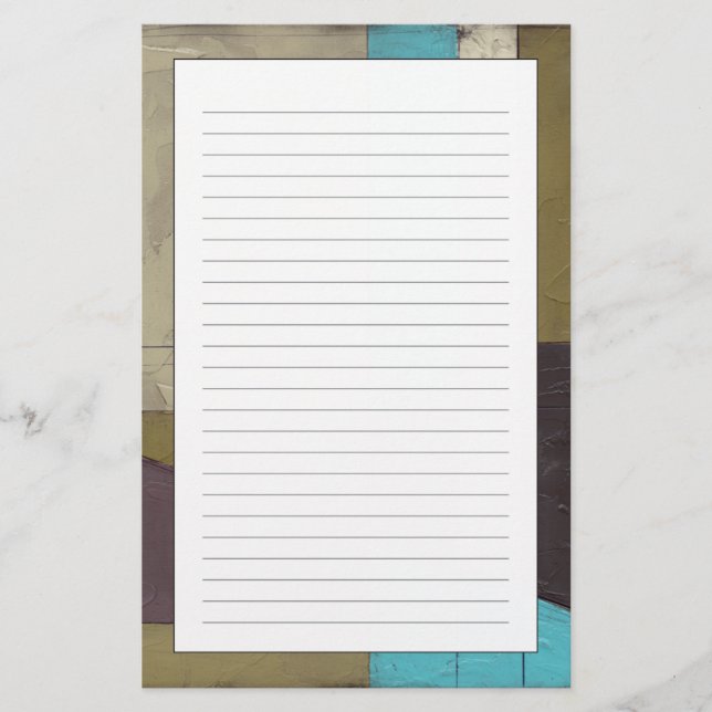 Zeitgemäße Minimalistische Malerei mit tiefer Farb Briefpapier (Vorderseite)