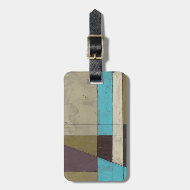 Zeitgemäße Minimalistische Malerei mit tiefer Farb Gepäckanhänger (Vorderseite vertikal)