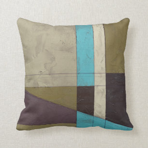 Zeitgemäße Minimalistische Malerei mit tiefer Farb Kissen