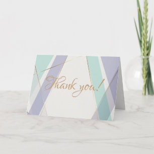 Zeitgemäße moderne geometrische Streifen Mini-Viol Dankeskarte