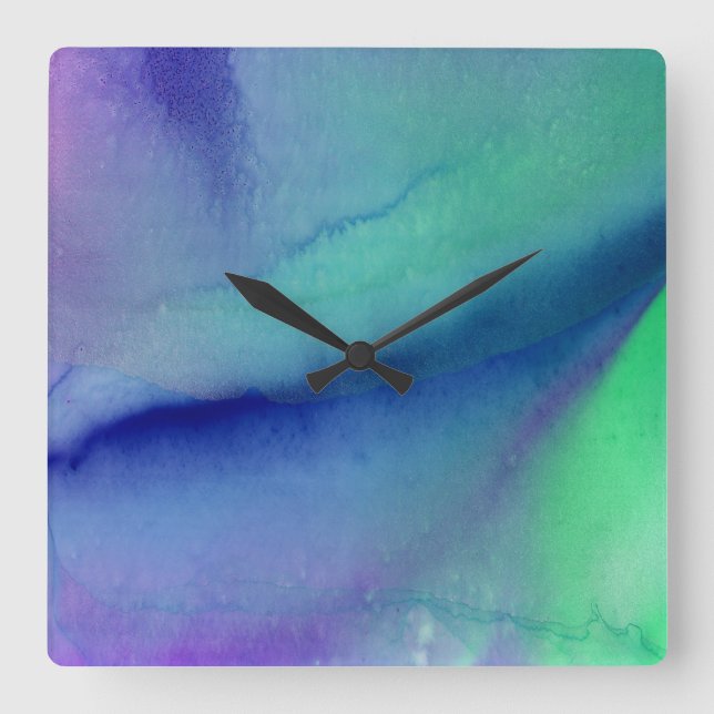 Zeitgemäße Wall-Uhr Quadratische Wanduhr (Vorderseite)