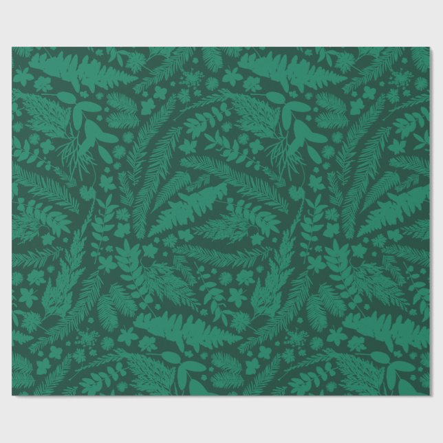 Zeitgemäßes Papier für botanische Impressionen Geschenkpapier (Flach)