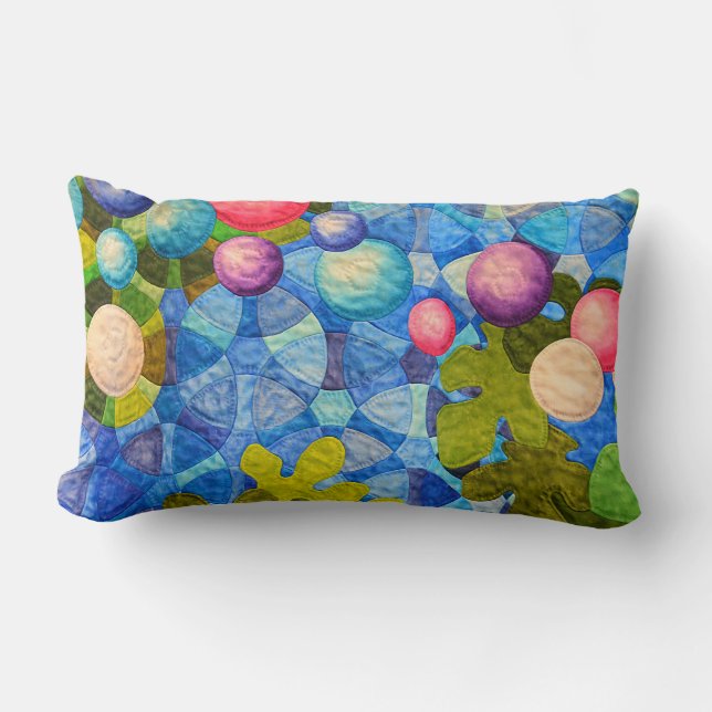 Zeitgemäßes Quilt-Muster Lendenkissen (Vorderseite)