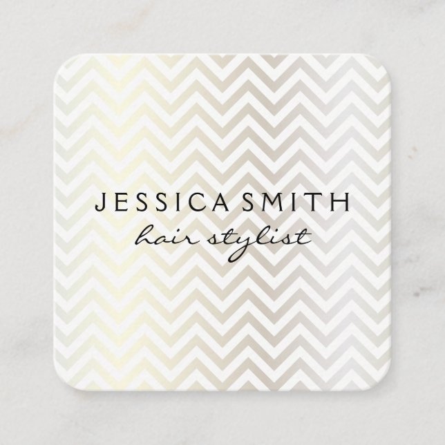 Zeitgemäßes Zickzack Muster Quadratische Visitenkarte (Vorderseite)