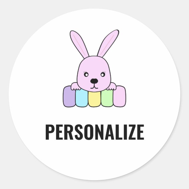 Zeitgenössisch, gestrafft, elegant und bearbeitbar runder aufkleber (Vorderseite)