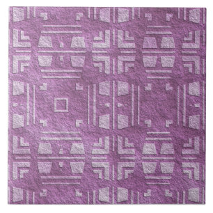 Zeitgenössisch Lila, Mauve Formen Keramik Tile Fliese