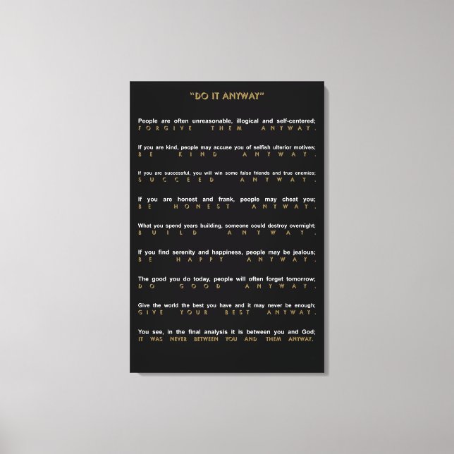 Zeitgenössisch macht es auf jeden Fall Leinwanddruck (Vorderseite)