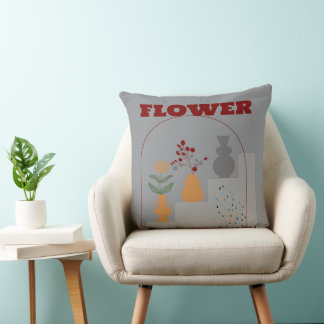 Zeitgenössisch Modern Boho Grau Kissen