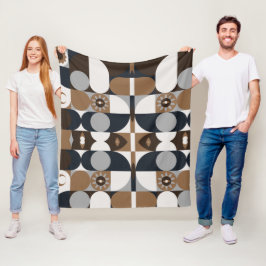 Zeitgenössisch Rustikal Boho Fleecedecke